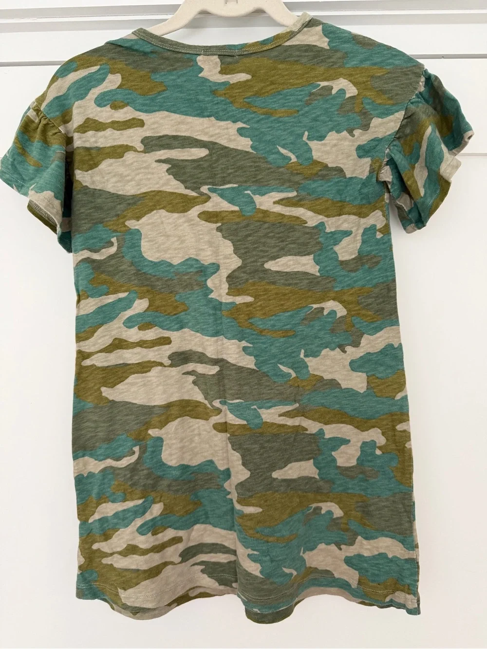 Crewcuts Camouflage Tee Dress in Green, Tan & Teal